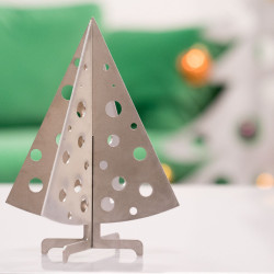 Décoration de Noël Sapin de table en aluminium
