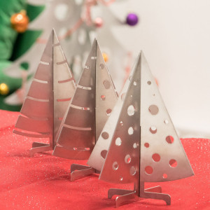 Sapins de Noël de table en alu
