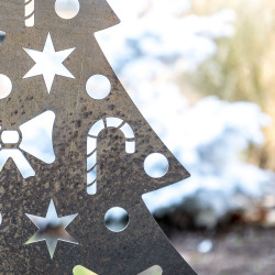 Zoom on the Corten Christmas tree