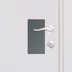 Custom-made rectangular door scuff plates - John Steel