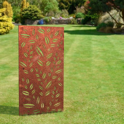 Pannello decorativo esterno con motivo a foglie - alto 180 cm