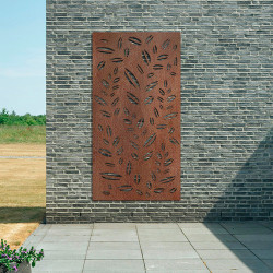 Pannello decorativo esterno con motivo a foglie - alto 180 cm