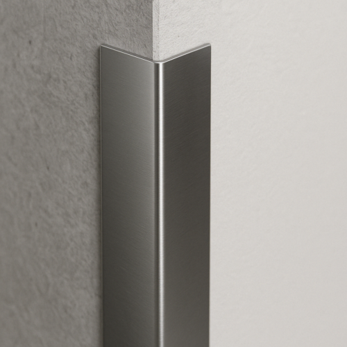 Brushed stainless steel angle bar – John Steel