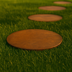 Corten Steel Round Stepping Stone – John Steel