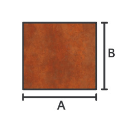 Passo giapponese rettangolare in acciaio corten - John Steel