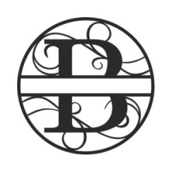 Individuelles Metallmonogramm Buchstabe B