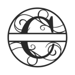 Custom metal letter C monogram
