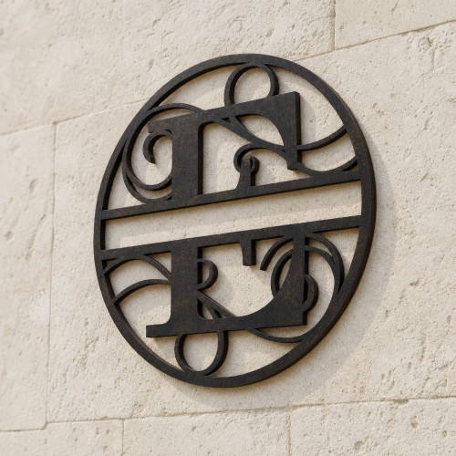 Gepersonaliseerd metalen monogram letter E