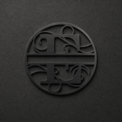 Monogramma in metallo personalizzato lettera E
