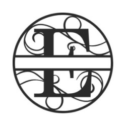 Gepersonaliseerd metalen monogram letter E