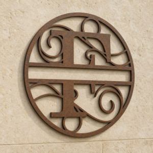 Gepersonaliseerd metalen monogram letter F