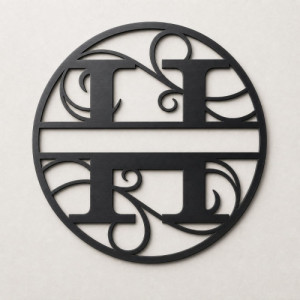 Individuelles Metallmonogramm Buchstabe H