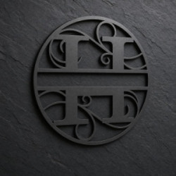Gepersonaliseerd metalen monogram letter H