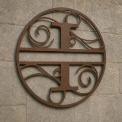 Custom metal letter I monogram