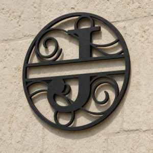 Monogramma in metallo personalizzato lettera J