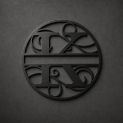 Monograma de metal personalizado letra K