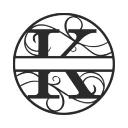 Monogramma in metallo personalizzato lettera K