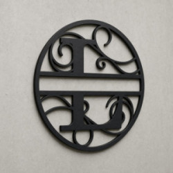 Custom metal letter L monogram
