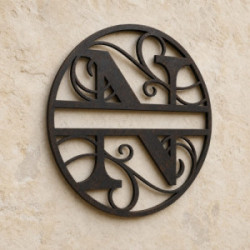 Monogramma in metallo personalizzato lettera N