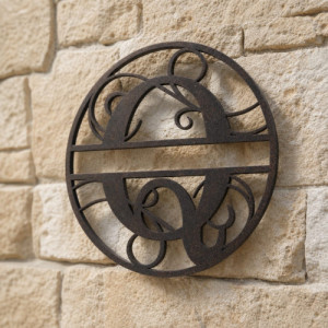 Custom metal letter Q monogram
