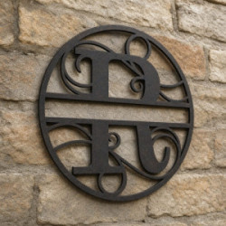 Monogramme lettre R en métal sur mesure