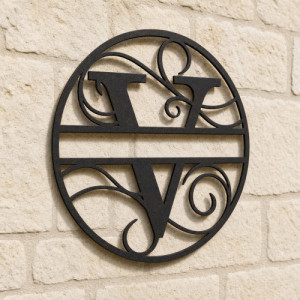 Gepersonaliseerd metalen monogram letter V