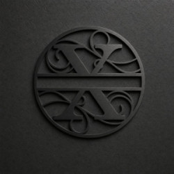 Custom metal letter X monogram