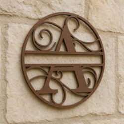 Custom metal letter A monogram
