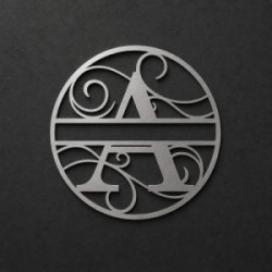 Monogramme lettre A en métal sur mesure