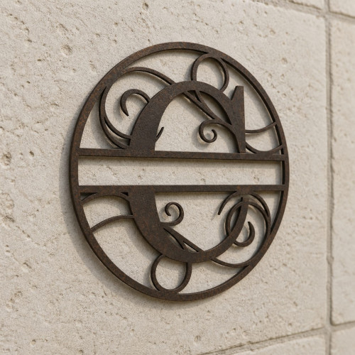 Custom metal letter C monogram