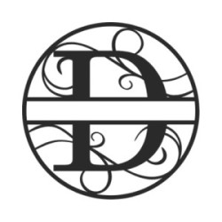 Gepersonaliseerd metalen monogram letter D