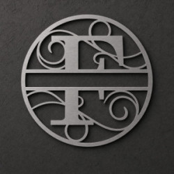 Monogramma in metallo personalizzato lettera F