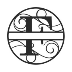 Individuelles Metallmonogramm Buchstabe F