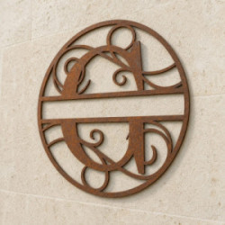 Monogramma in metallo personalizzato lettera G