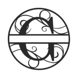 Custom metal letter G monogram