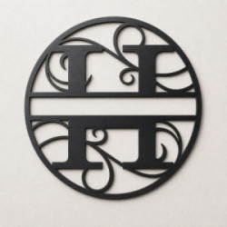 Monogramme lettre H en métal sur mesure