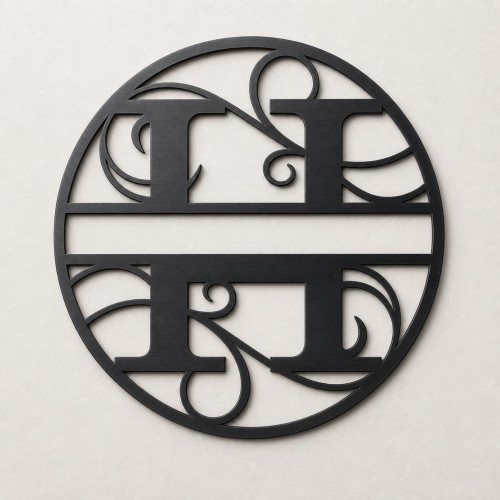Individuelles Metallmonogramm Buchstabe H