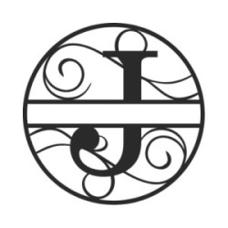 Individuelles Metallmonogramm Buchstabe J
