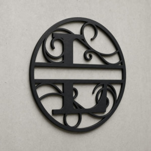 Gepersonaliseerd metalen monogram letter L
