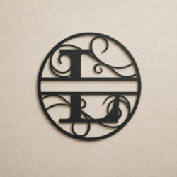 Monogramme lettre L en métal sur mesure