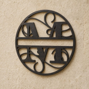 Gepersonaliseerd metalen monogram letter M