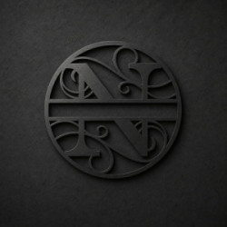 Monogramme lettre N en métal sur mesure