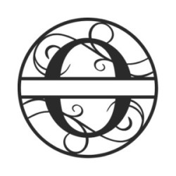 Custom metal letter O monogram