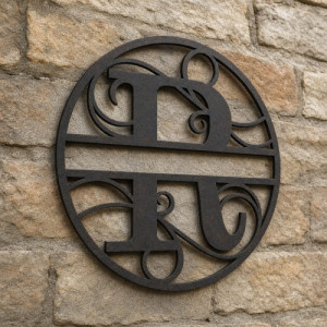 Individuelles Metallmonogramm Buchstabe R