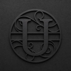 Custom metal letter U monogram