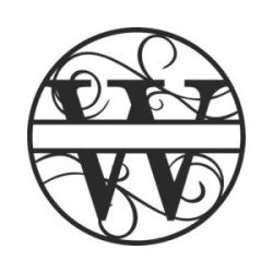 Monogramme lettre W en métal sur mesure