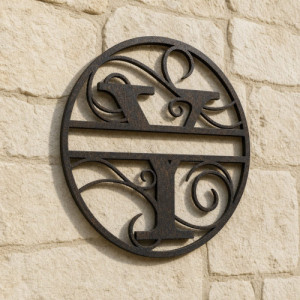 Custom metal letter Y monogram
