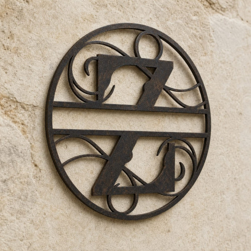 Monogramme lettre Z en métal sur mesure