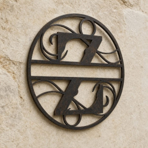 Monogramma in metallo personalizzato lettera Z