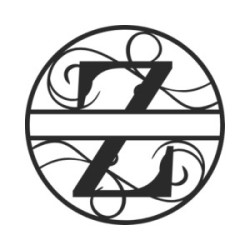 Custom metal letter Z monogram